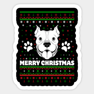 Pitbull Christmas Sticker